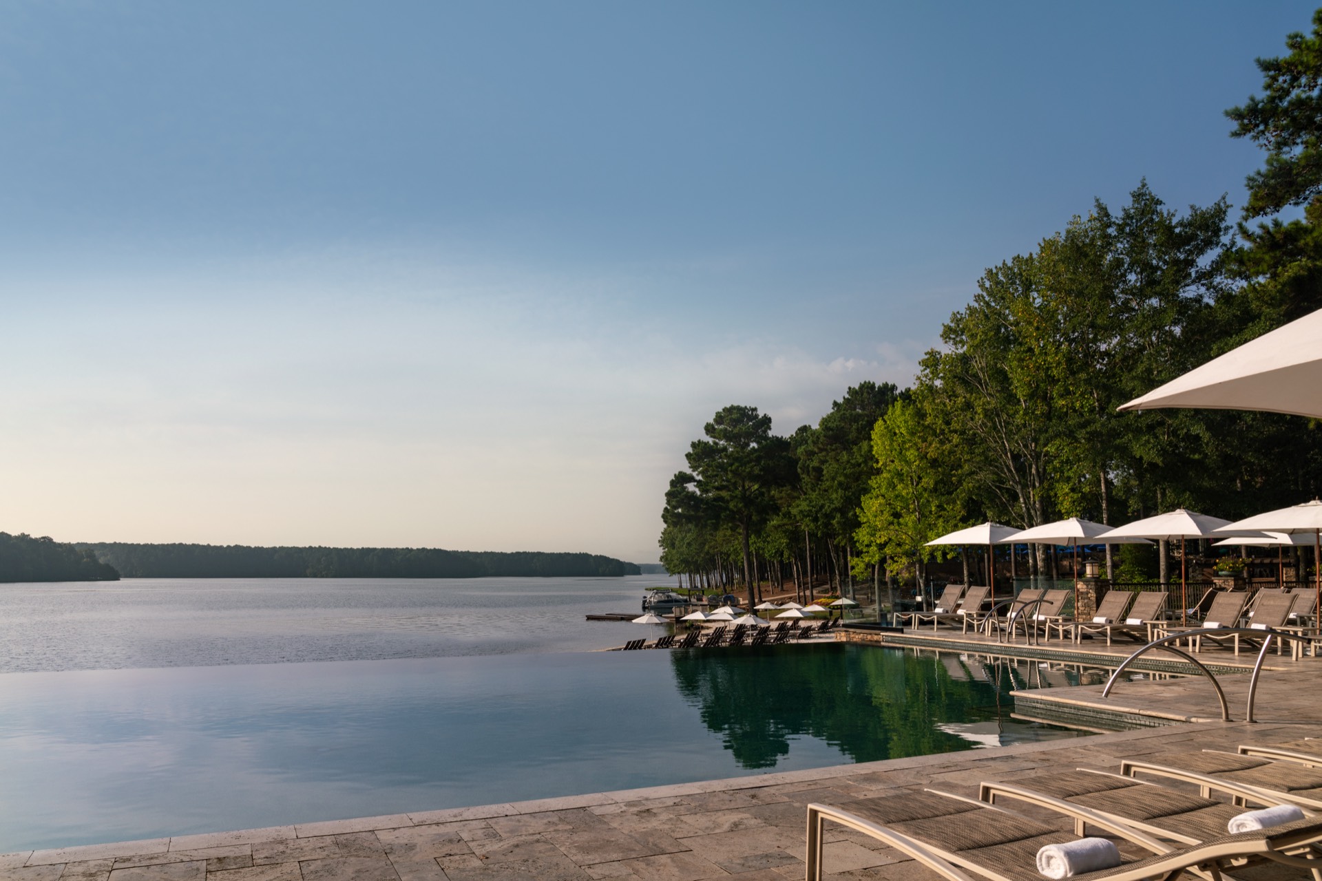 Infinity pool overlooking Lake Oconee